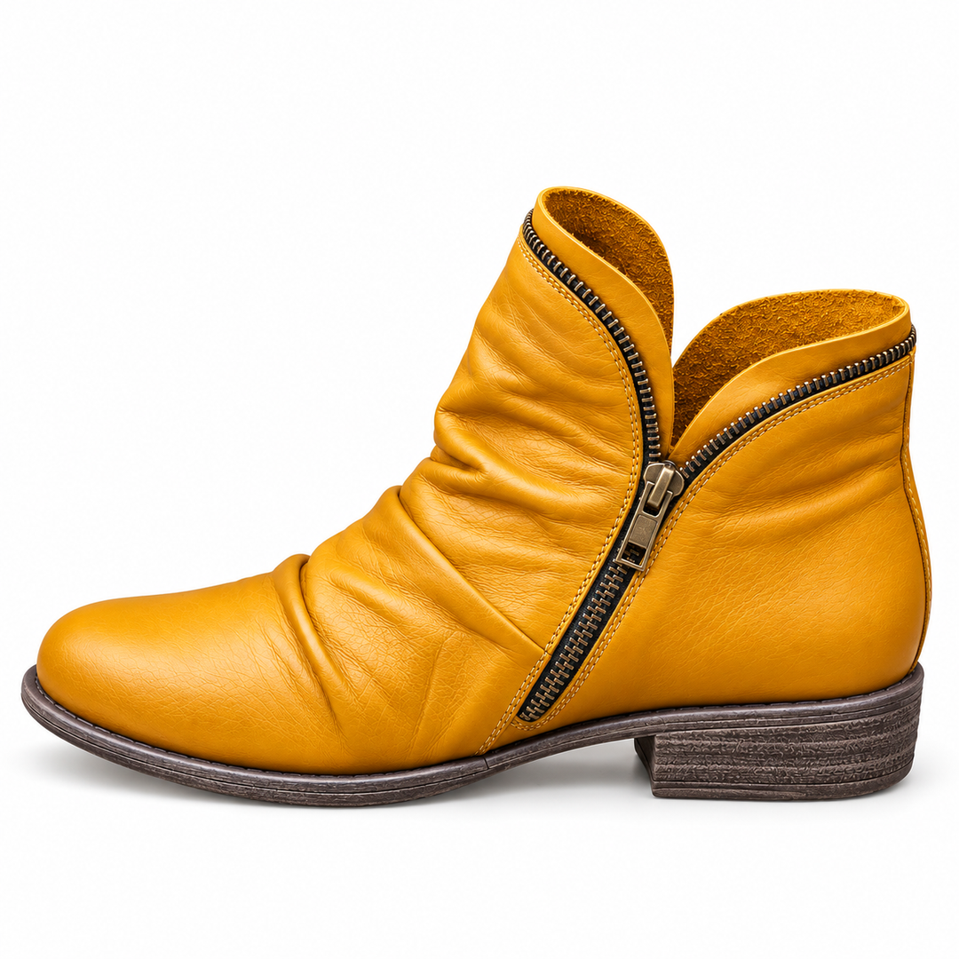 Maëline™ | Bottines Plissées Élégantes et Confortables