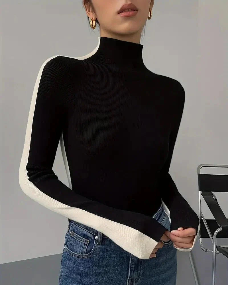 Déliora™ | Pull à col montant en maille