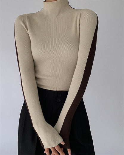 Déliora™ | Pull à col montant en maille