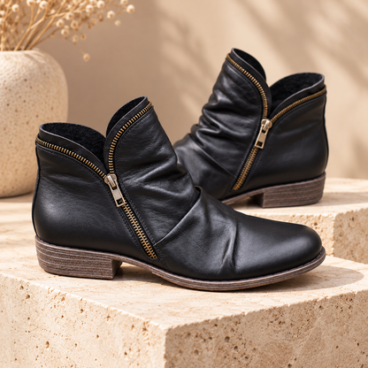 Maëline™ | Bottines Plissées Élégantes et Confortables