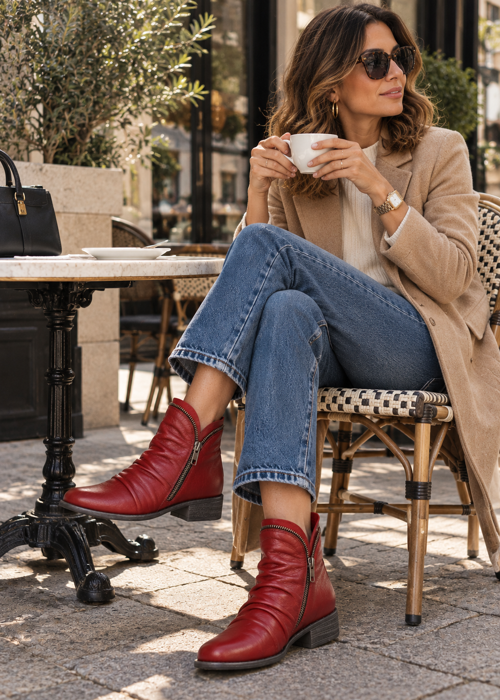 Maëline™ | Bottines Plissées Élégantes et Confortables