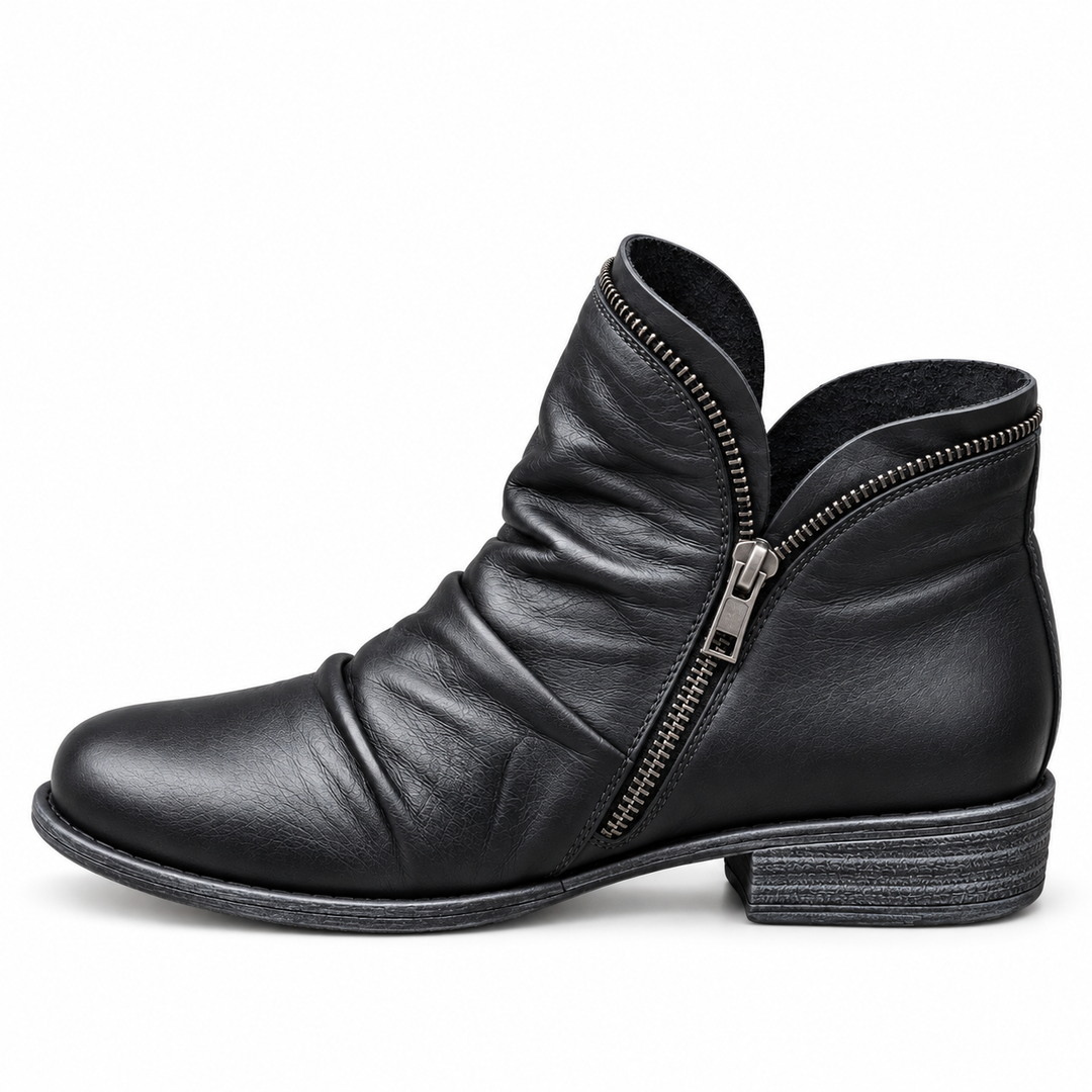 Maëline™ | Bottines Plissées Élégantes et Confortables