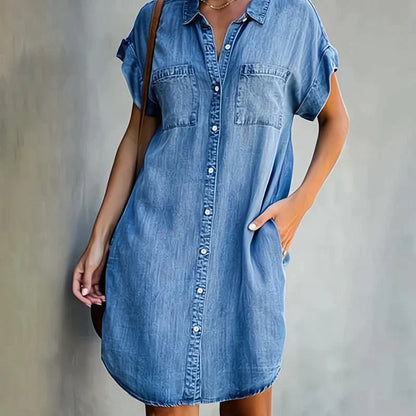 Caliaora™ | Robe midi en denim