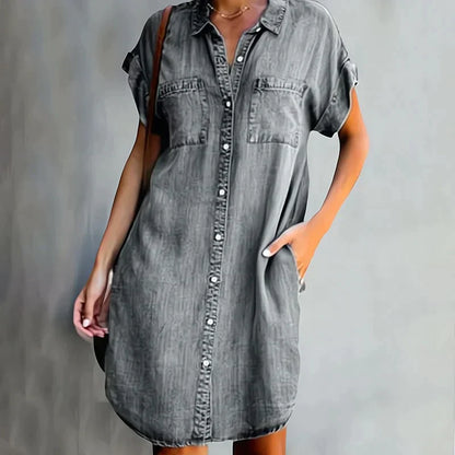 Caliaora™ | Robe midi en denim