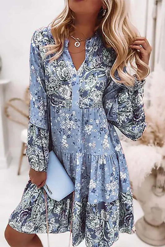 Brilia™ | Robe courte bohème imprimée