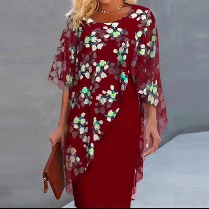 Aurénelle™ | Robe en mousseline imprimée