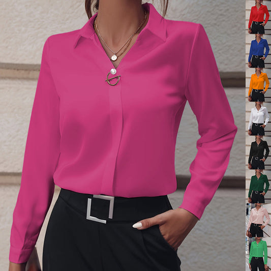 Fioina™ | Chemise à col V à manches longues