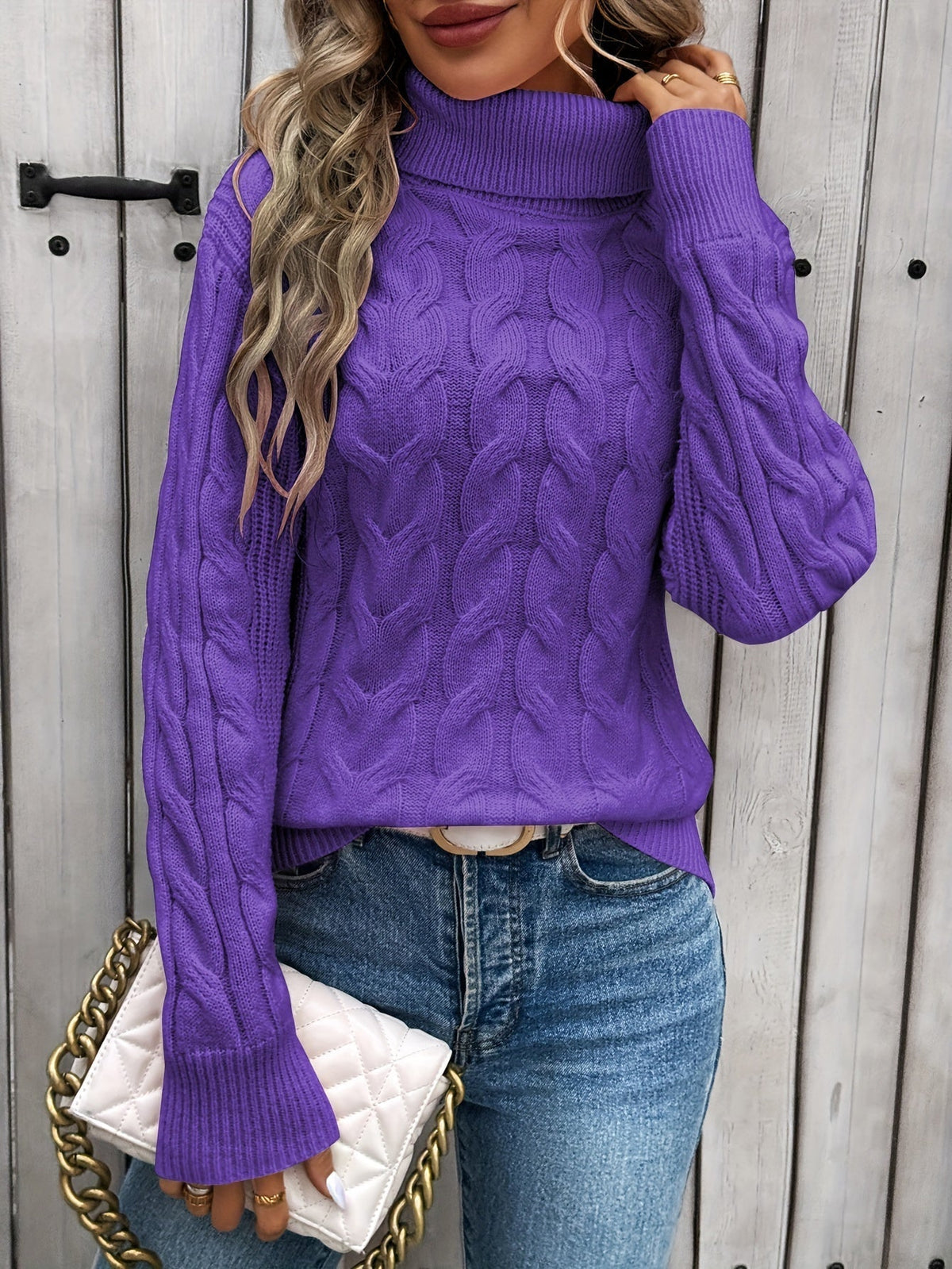 Délioria™ | Pull à col montant en maille