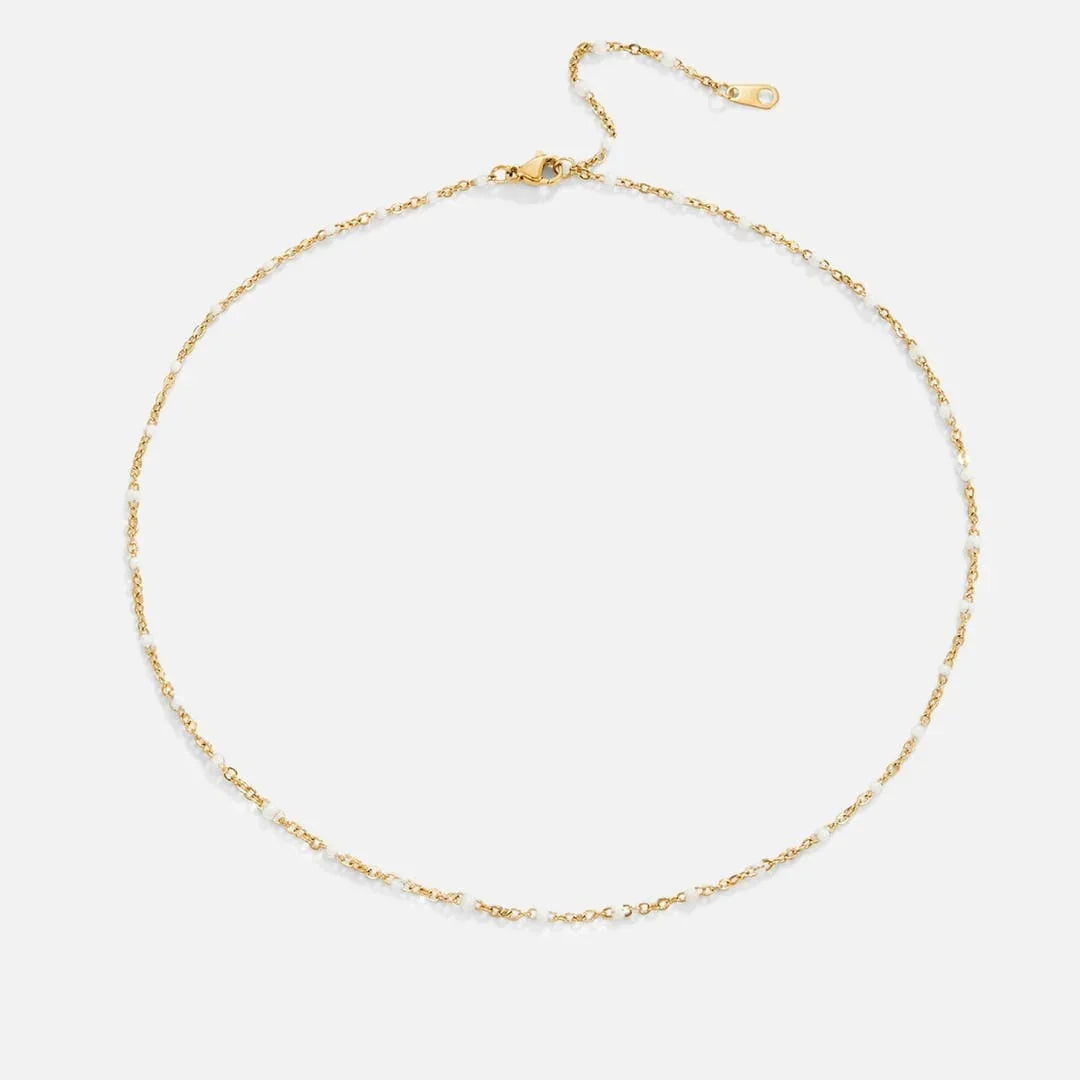 Solènia™ | Collier de Perles Blanches Éclatantes