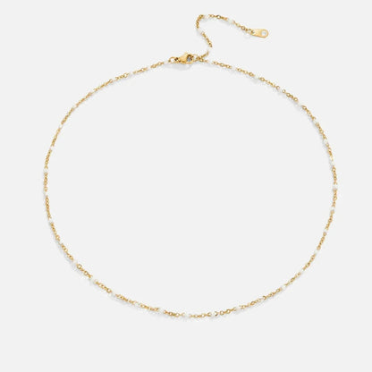 Solènia™ | Collier de Perles Blanches Éclatantes