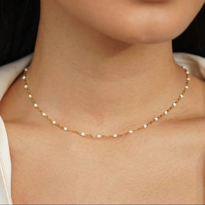 Solènia™ | Collier de Perles Blanches Éclatantes